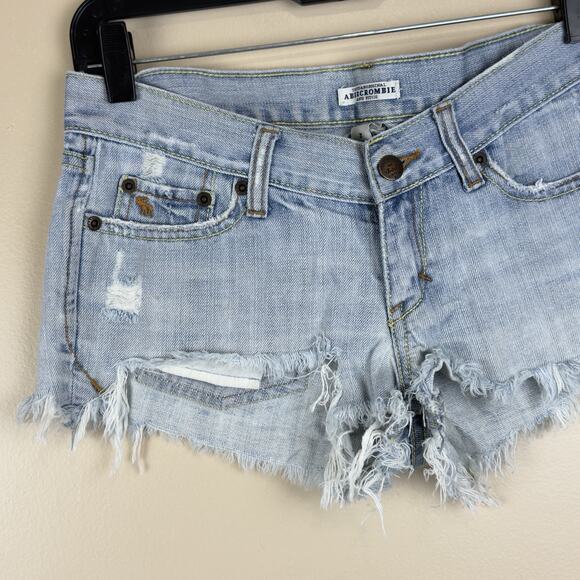 Abercrombie & Fitch Y2K Low-Rise Micro Shorts Size 2 – Ultra Short, Trendy - Picture 3 of 12
